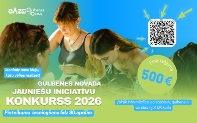 Gulbenes novada jauniešu iniciatīvu konkurss 2026